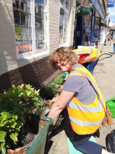 Hungerford Arcade Blog Susan Mayes Planting up planters at the Arcade Spring 2022